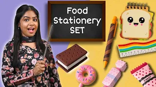 School Stationery Set - 7 Cute Food Items
