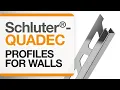 How to install tile edge trim on walls Schluter -QUADEC profile