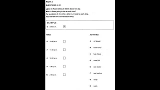 Listening A2 KET 3 Test 2 Part 2 