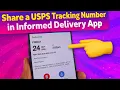 How to share a USPS tracking number in Informed Delivery app on iPhone