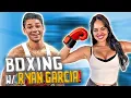 Lagu Ryan Garcia teaches Nina Drama his left hook + escape room livestream