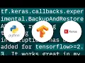 Keras - no good way to stop and resume training