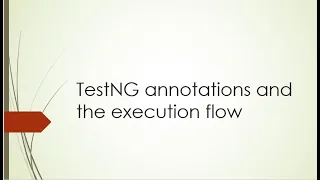 Testng annotations execution order Selenium Interview Question