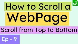 How to Scroll pages in Selenium Scroll Top to Bottom using JavaScript Executor Selenium Ninja