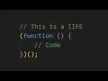 What is a IIFE JavaScript Tutorial