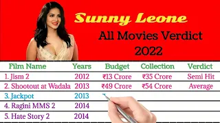 sunny leone all movies verdict 2022 sunny leone all movie hit or flop list solid comparison