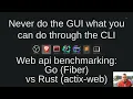 Web api benchmarking Go Fiber vs Rust actix-web
