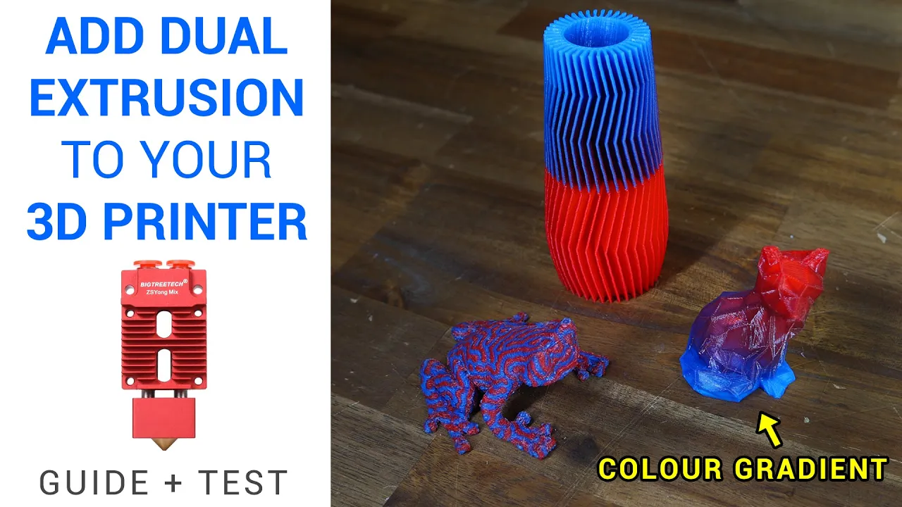 Outline Video Add dual extrusion with gradients - Mixing hot end guide