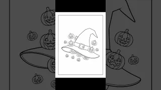 Halloween Witch Hat Coloring Pages for Kids