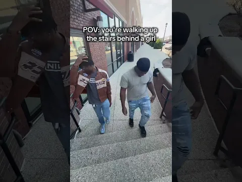 Walking up the stairs behind a girl be like 😂