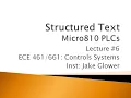 ECE 461 06 PLC Structured Text Intro