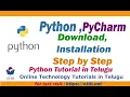 How to download Install Python 3 8 5 PyCharm 2020 on Windows 10 Python Tutorial in Telugu Part 2