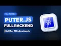 Puter js Full Backend For AI Agents Auth Storage Database and 500 LLMs