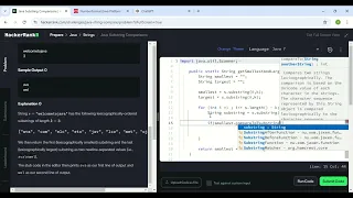 Hackerrank Java Substring Comparison Complete Solution