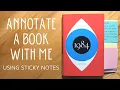 Annotate a Book With Me Using Sticky Notes Part 1 1984 by George Orwell