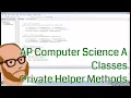 Computer Science AP - Classes