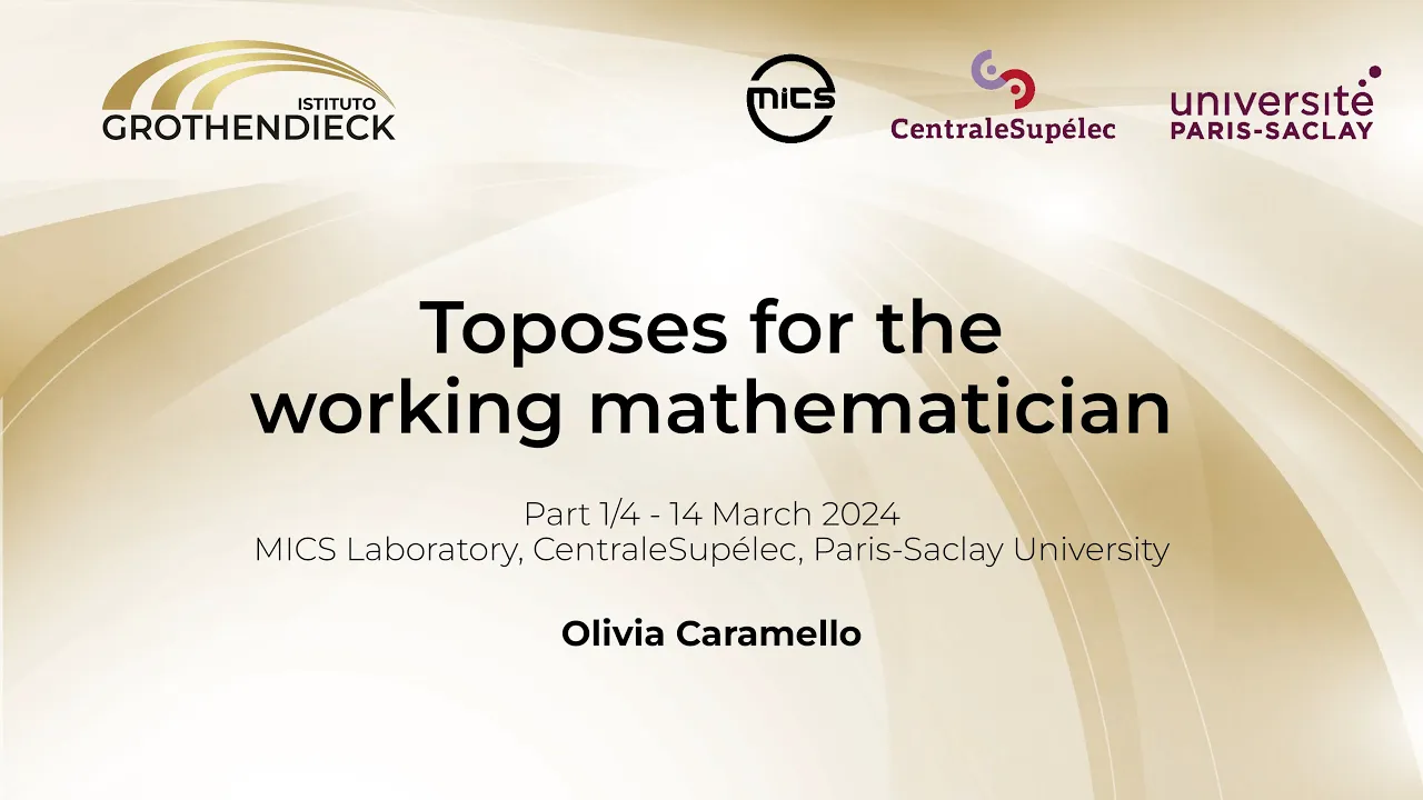 Toposes for the working mathematician - Part 1