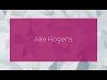 Allie Rogers - appearance