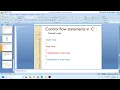 Control flow statements - nested loops