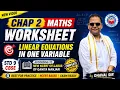 Maths chap 2 std 9 Linear polynomial in one variable School worksheet solved