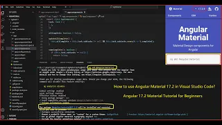 How to Use Angular Material 17 2 in Visual Studio Code Angular Material Tutorial For Beginners