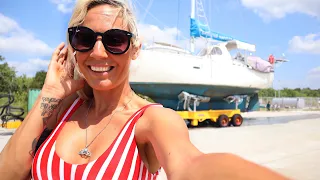 Hauling out our Home in Thailand. Let the Boat work begin! | Boat maintenance, Ep 170