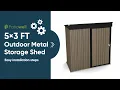 Patiowell Storage Shed - 5 x 3 FT Assembly