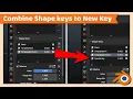 Combine or Merge Shape Keys into New Shape Key Blender Tutorial