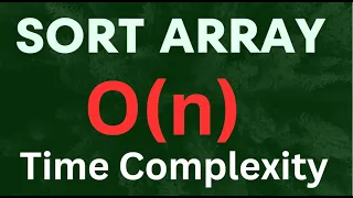 Sort an Array in O n Counting Sort in java LeetCode 912 Fastest Sorting Must do DSA MAANG