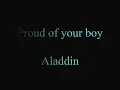 Proud of your boy - lyrics
