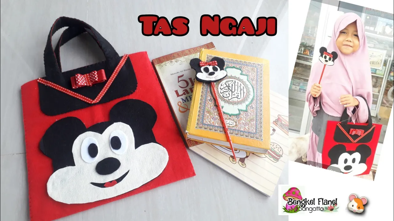 Cara Membuat Tas dari Kain Flanel || How to make felt bag. 