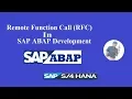Remote Function Call RFC in SAP ABAP Development