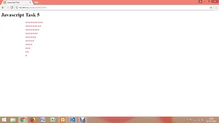JavaScript pyramid pattern program task 5