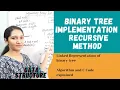 Binary Tree Implementation With Recursion Data Structure