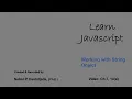Learn Javascript Working with String Object - Regular expression