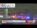Fallen bridge beam triggers multi car crash on 10 Freeway in Rancho Cucamonga