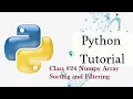 Python Tutorial Numpy Array Sorting and Filtering using Google Colab in Tamil