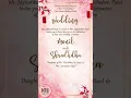 Lagu Rsvp Caricature Wedding Invitation || Vertical Floral Wedding Invite