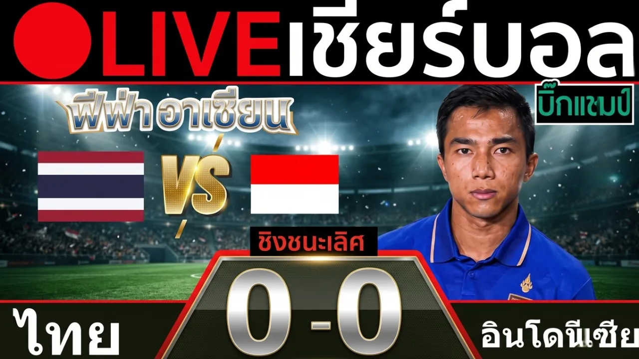 🔴 LIVE บอลสด ไทย พบ อินโดนีเซีย (thailand vs indonesia) ฟีฟ่า อาเซียน 2026 ชิงชนะเลิศ