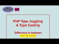 PHP Type Juggling and Type Casting