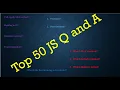 Top 50 javascript interview questions and answers Front end interview questions and answers