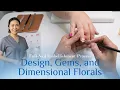 Precision Nail Art Design Gems and Dimensional Florals