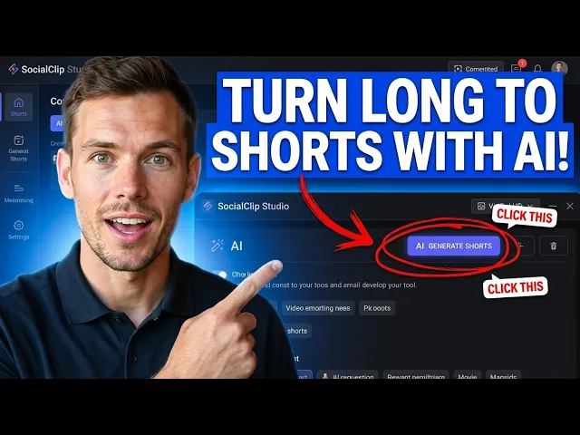 SocialClip Studio walkthrough: turn long videos into Shorts with AI