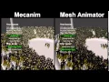 Mesh Animator Unity Crowd Comparison