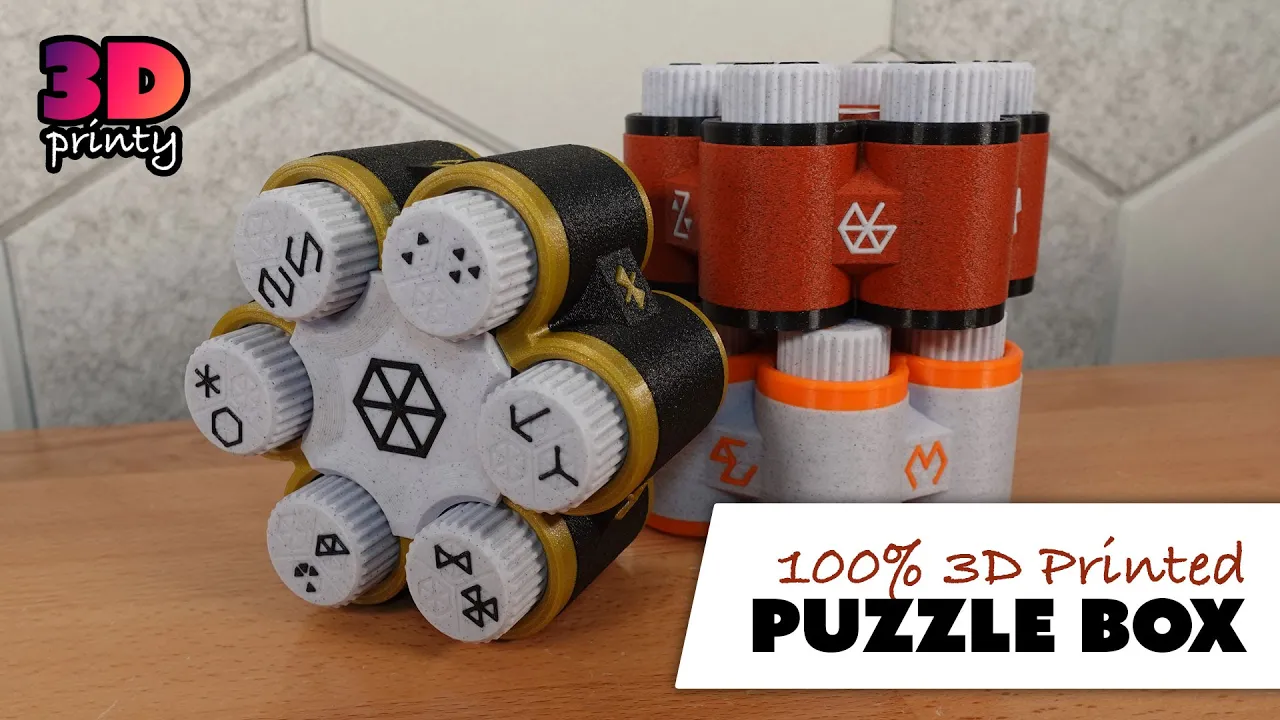 Hexglyph Print-in-place Puzzle Box