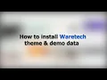 Waretech - It Solutions Technology WordPress Theme Install Import Demo Data