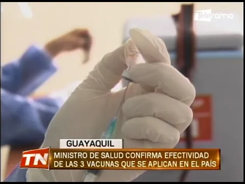 Ministro de salud confirma efectividad de las 3 vacunas que se aplican en el país