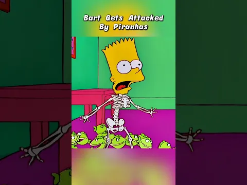 Bart Gets Attacked By Piranhas #simpsons #shorts