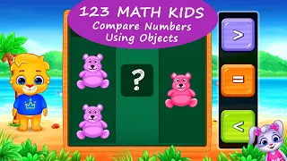 123 Math Kids - Compare Numbers using Objects with Lucas and Ruby RV AppStudios Games