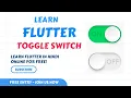 Switch Flutter Tutorial toggle in Flutter Flutter Switch How to use tooltip in flutter